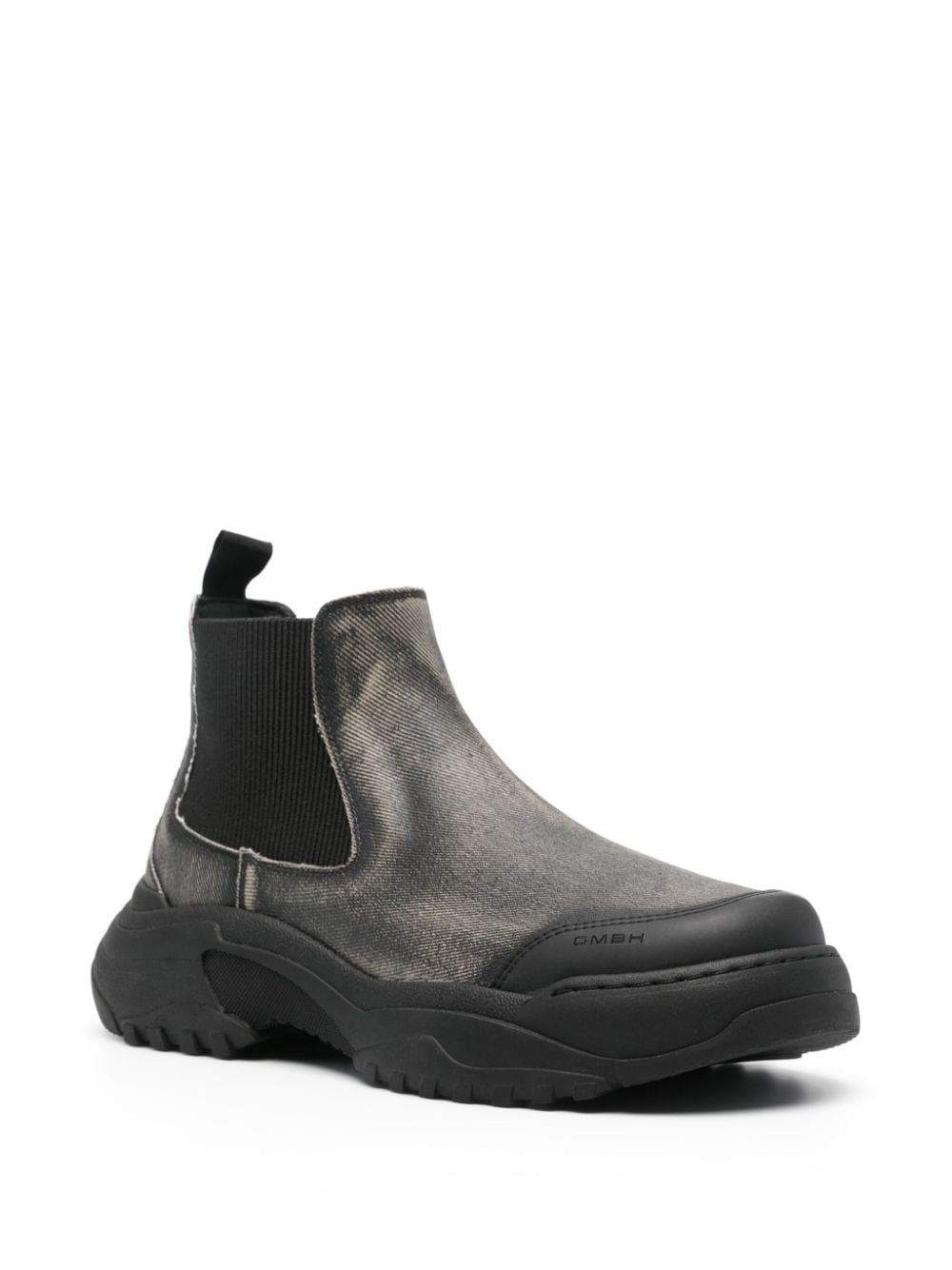 Shop Gmbh Stonewashed Chelsea Boots In Black