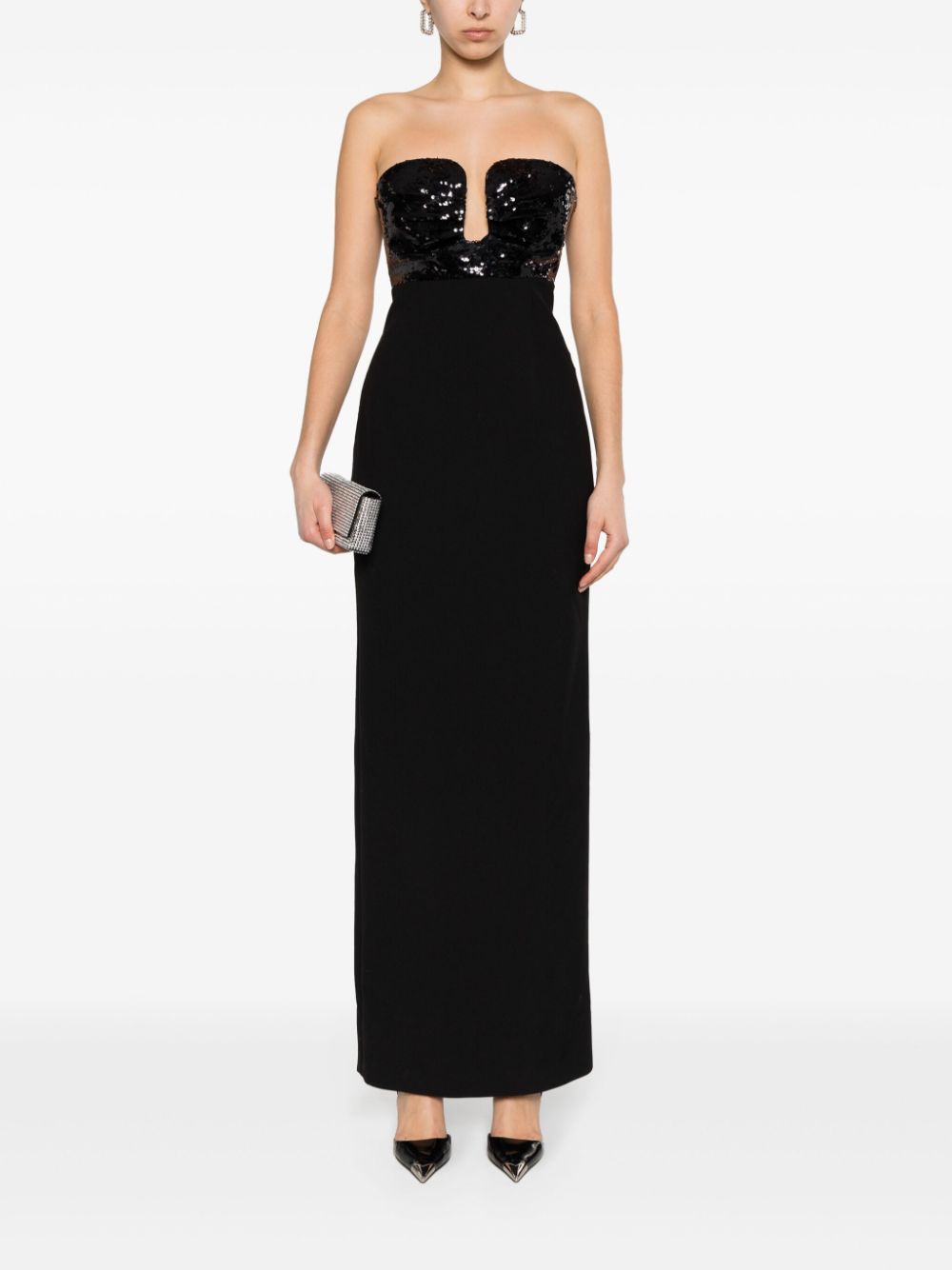 Shop Roland Mouret Panelled-design Dress In 黑色