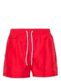 Kiton drawstring-waist swim shorts - Red