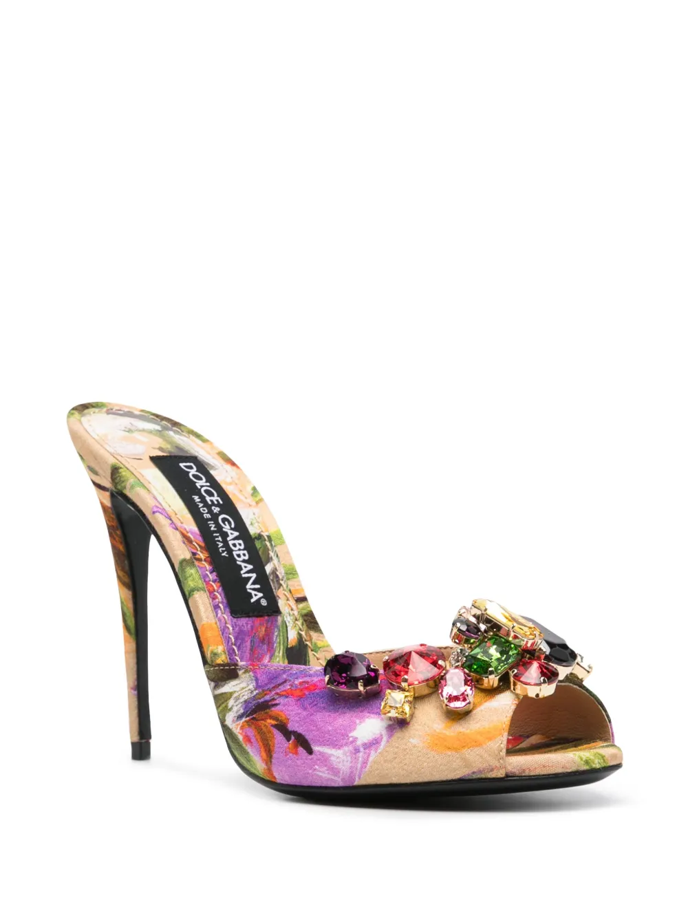 Image 2 of Dolce & Gabbana 105mm Bloom-print mules