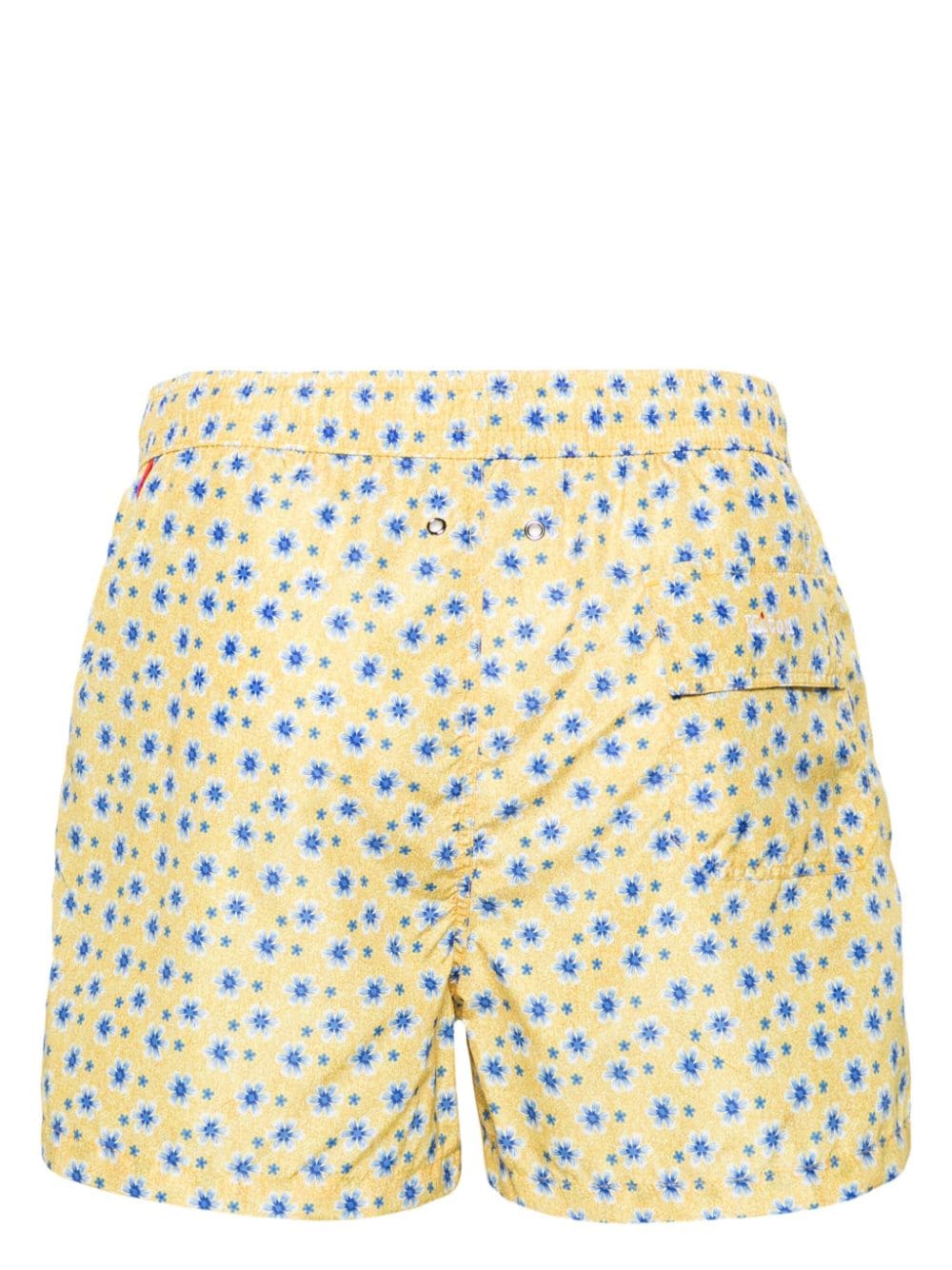 Shop Kiton Floral-print Swim Shorts In Yellow