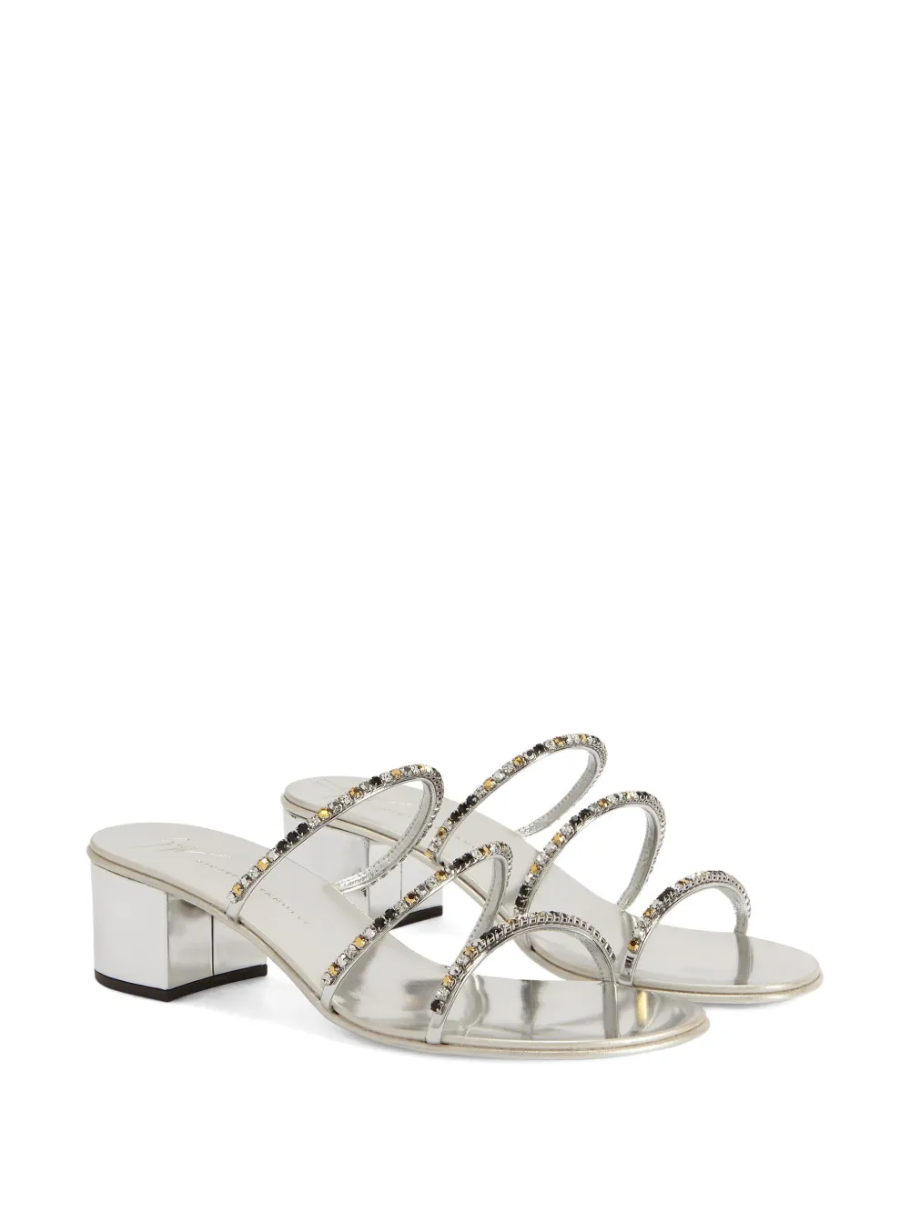 Giuseppe Zanotti crystal-embellished heeled sandals Silver