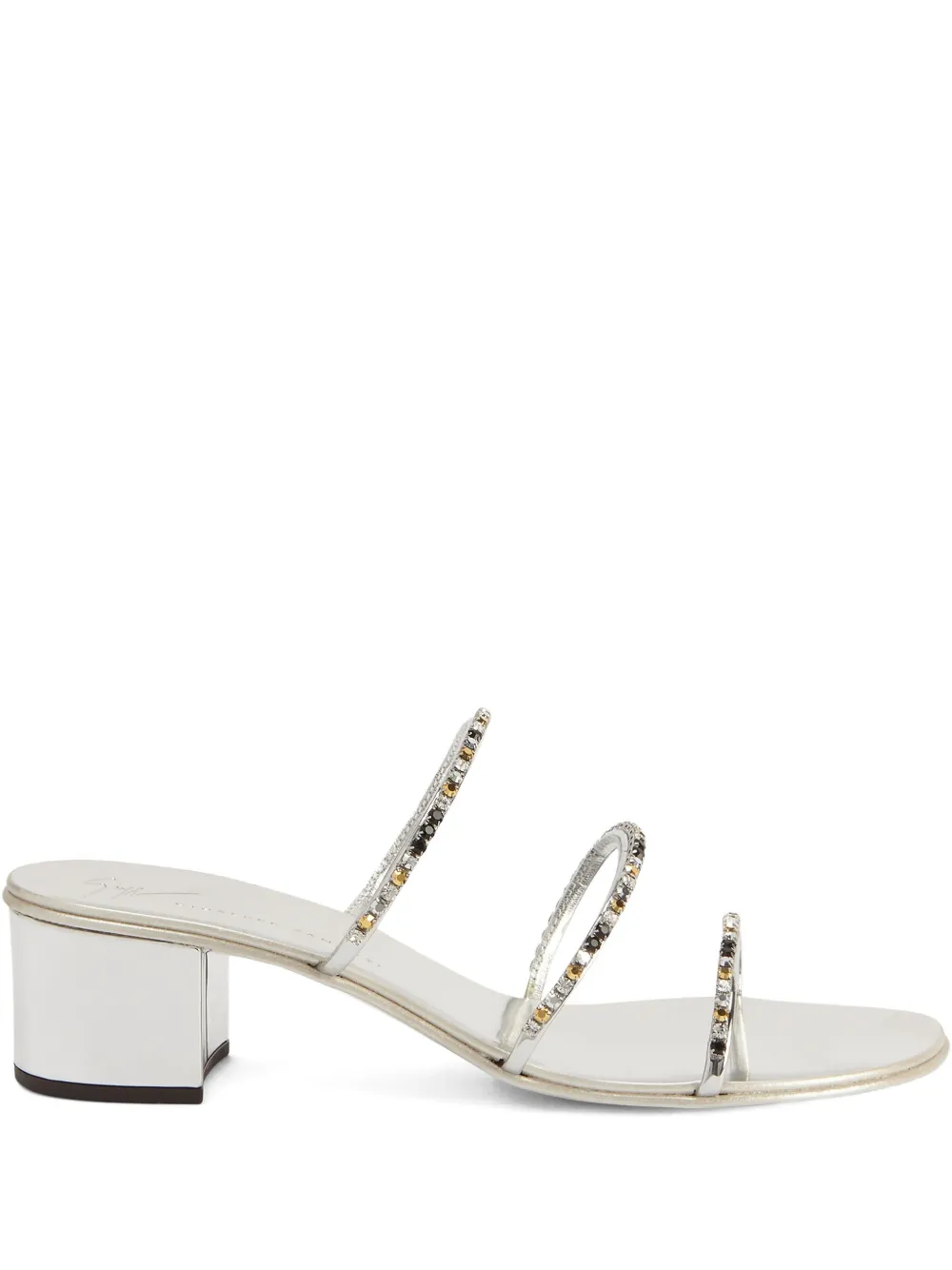 Giuseppe Zanotti crystal-embellished heeled sandals Silver