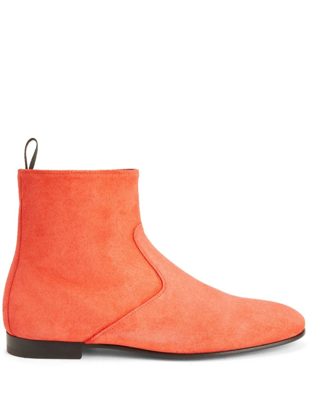 Shop Giuseppe Zanotti Ron Suede Ankle Boots In Red