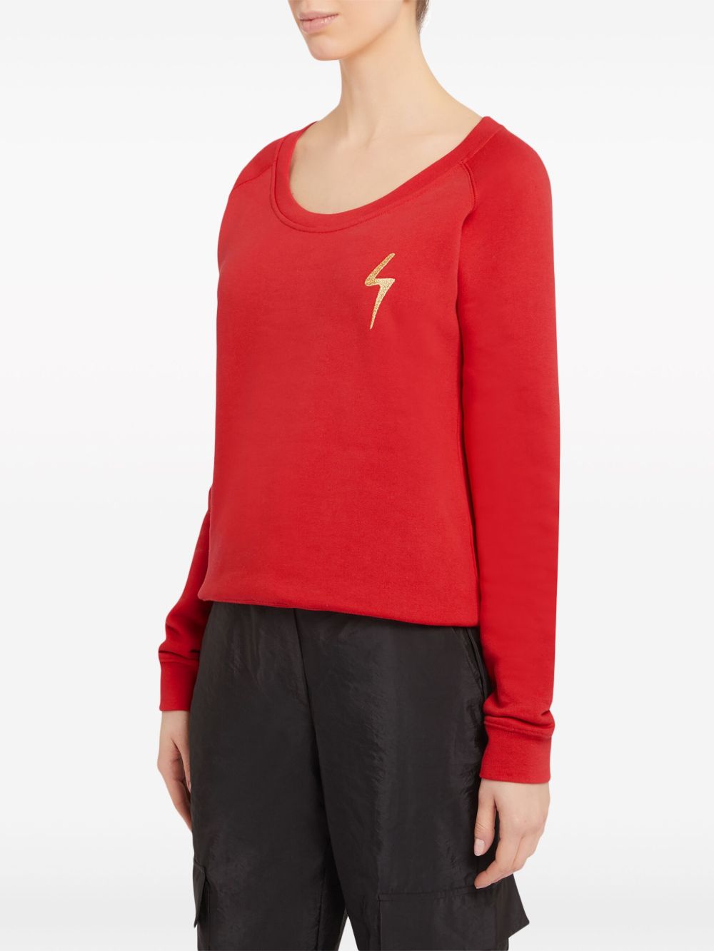 Shop Giuseppe Zanotti Hanane Cotton Sweatshirt In Red