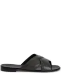 Giuseppe Zanotti Flavio crossover-strap leather slides - Grey