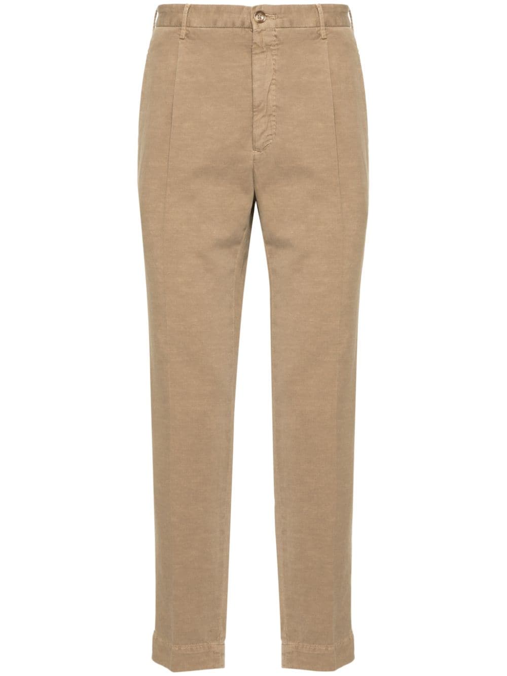 Incotex Tailored Tapered Trousers In Neutrals