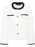 tout a coup contrast-trim tweed jacket - Neutrals