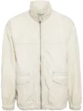 izzue logo-appliqué shell jacket - Grey