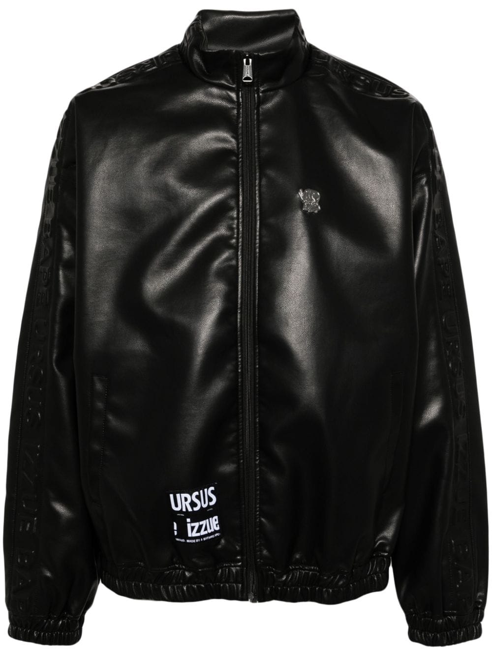Izzue Zip-up Faux-leather Jacket In Black