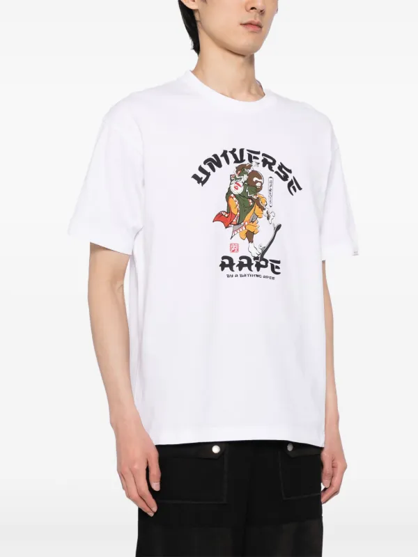 AAPE BY *A BATHING APE® graphic-print Cotton T-shirt | White