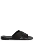 Giuseppe Zanotti Flavio crossover-strap slides - Black