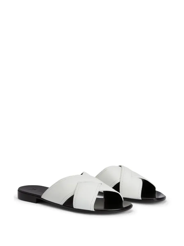 Giuseppe Zanotti Flavio クロスストラップ サンダル | ホワイト 