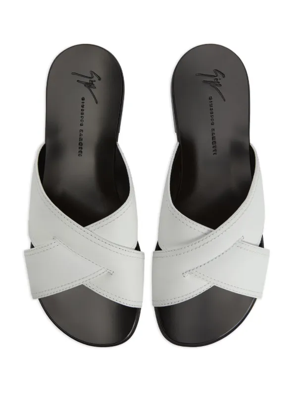 Giuseppe Zanotti Flavio クロスストラップ サンダル | ホワイト 