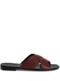 Giuseppe Zanotti Flavio crossover-strap leather slides - Brown