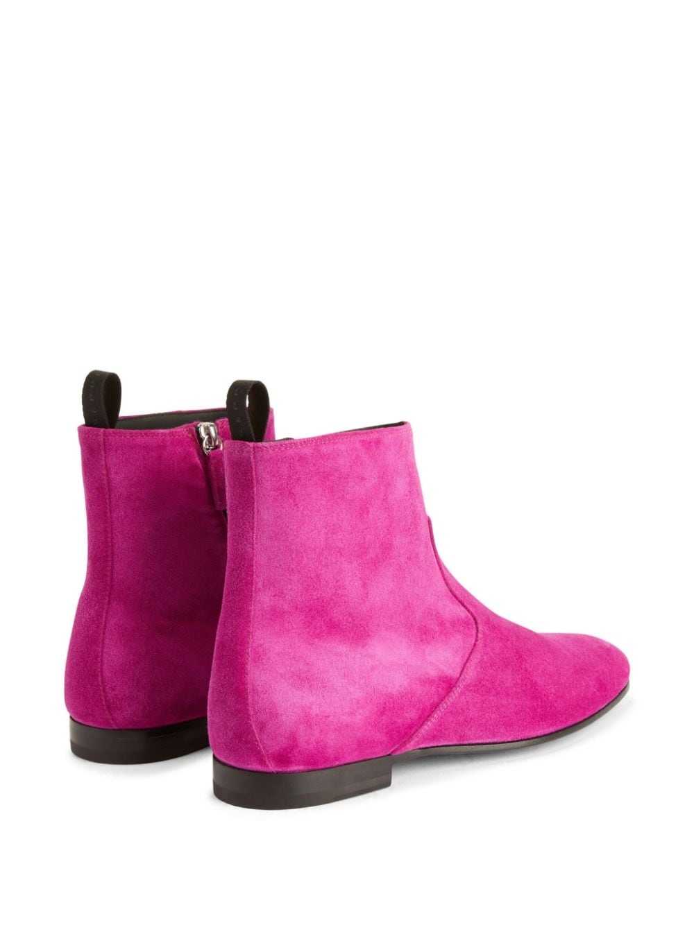 Shop Giuseppe Zanotti Ron Panelled Suede Ankle Boots In Pink