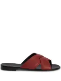 Giuseppe Zanotti Flavio leather flat slides - Red