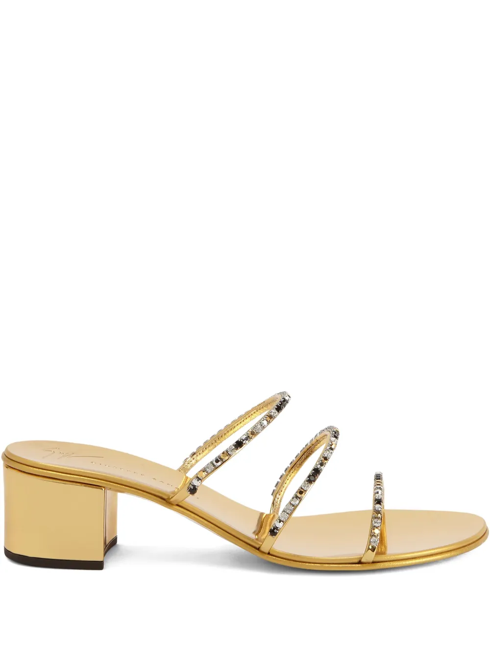 Giuseppe Zanotti crystal-embellished heeled sandals Gold