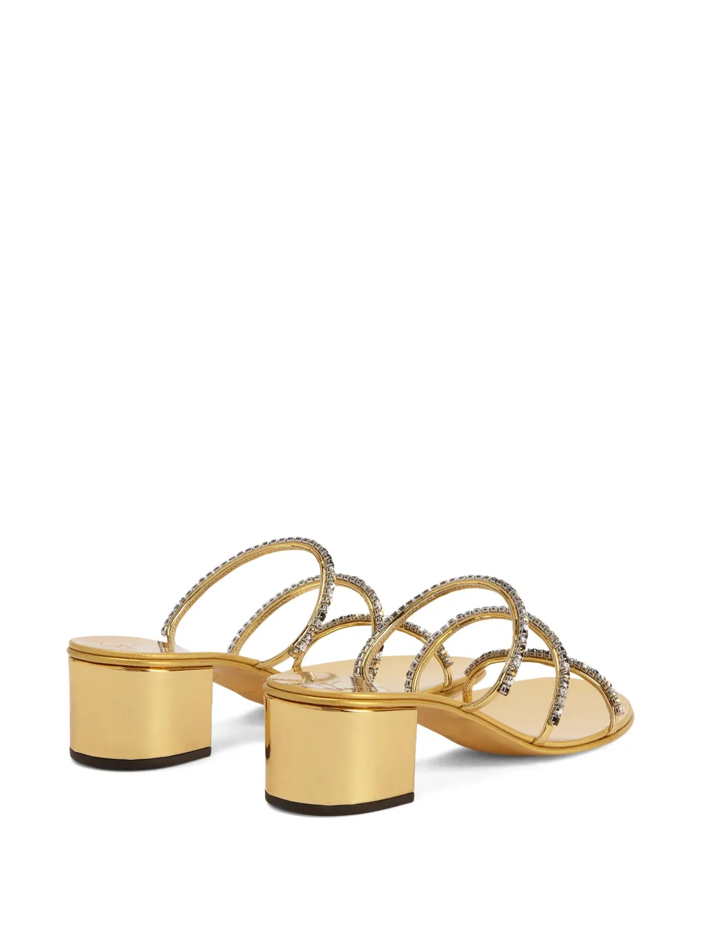 Giuseppe Zanotti crystal-embellished heeled sandals Gold