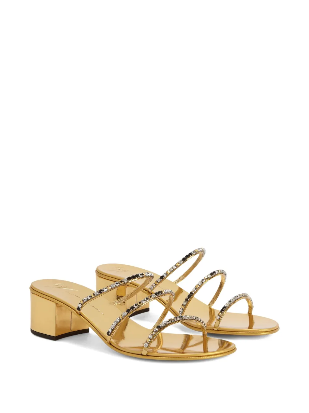 Giuseppe Zanotti crystal-embellished heeled sandals Gold