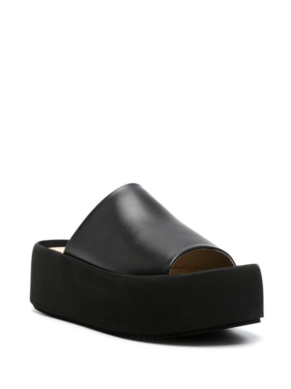 Paloma leather store platform sandal