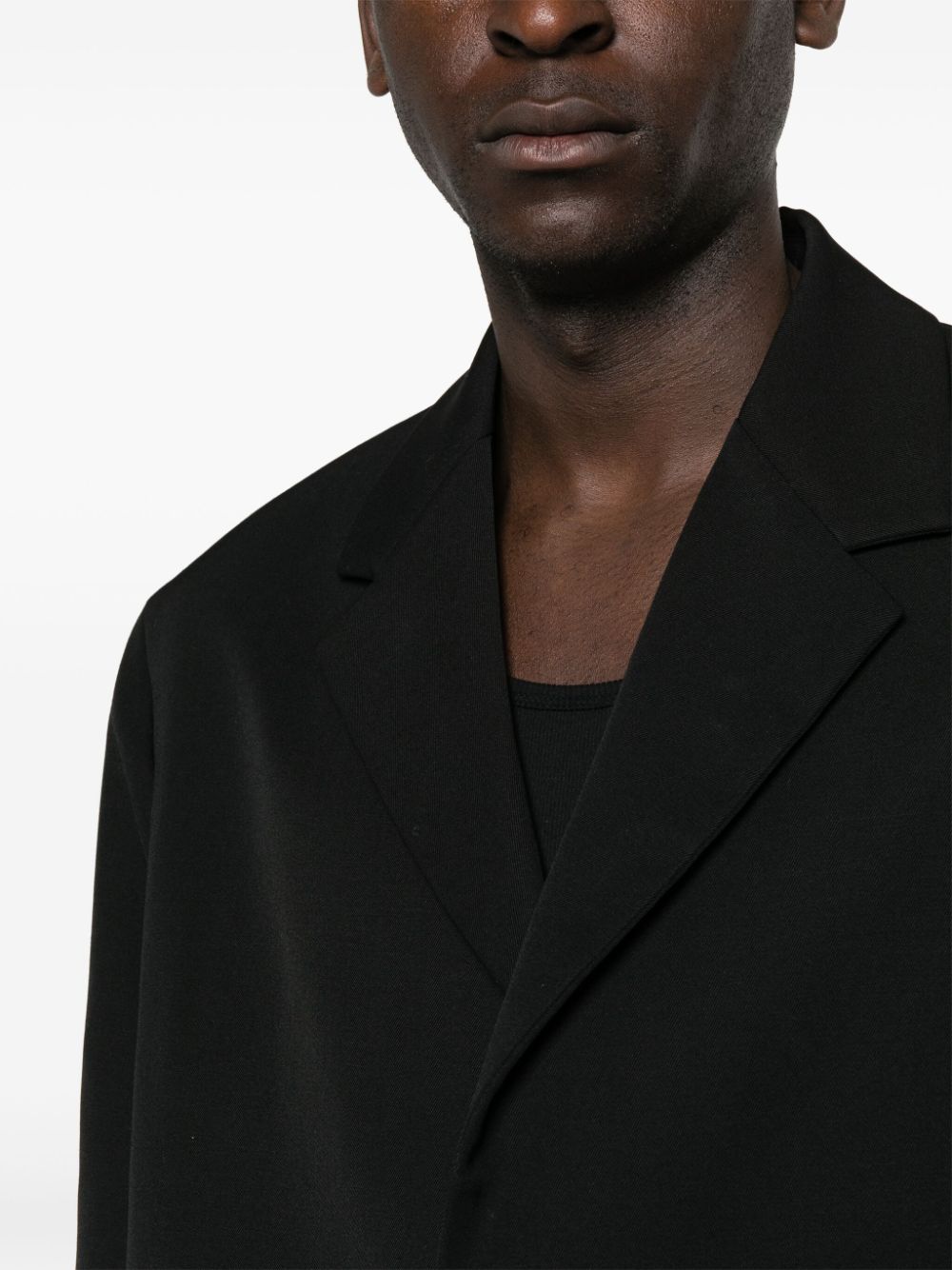 Shop Jil Sander Single-breasted Wool Blazer In Black