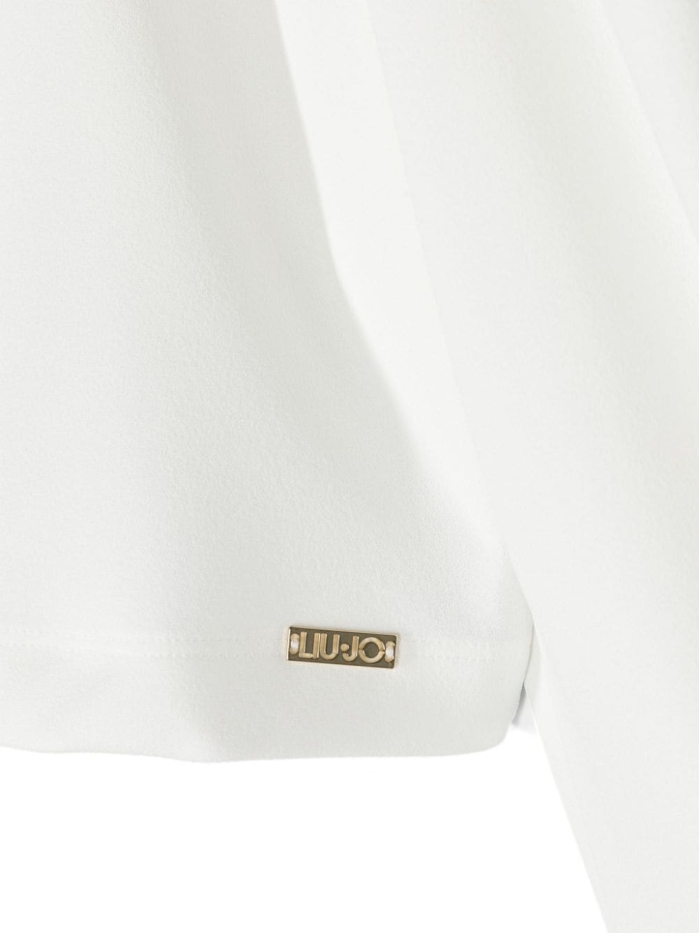 Shop Liu •jo Notch-lapels Cropped Blazer In White