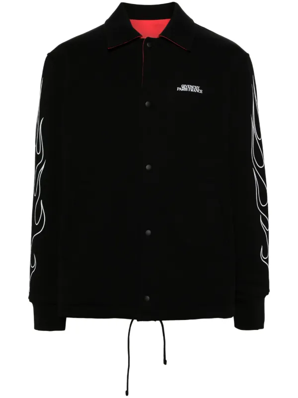 Givenchy Reversible Coach Jacket in Fleece in Black
