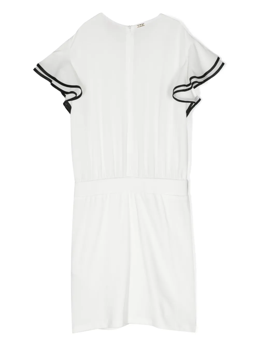 Shop Liu •jo Belted Jersey Dress In White