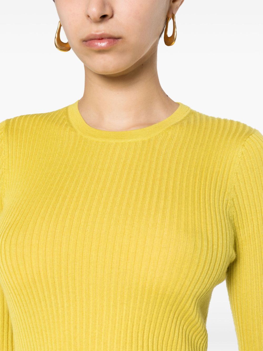 Shop Gabriela Hearst Browning Crew-neck Jumper In Yellow