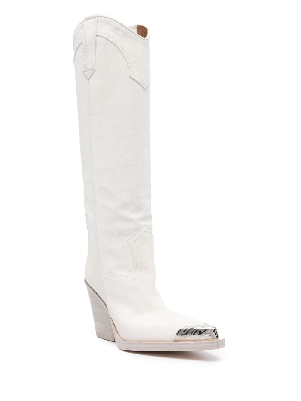 Shop Paris Texas El Dorado 100mm Knee Boots In White