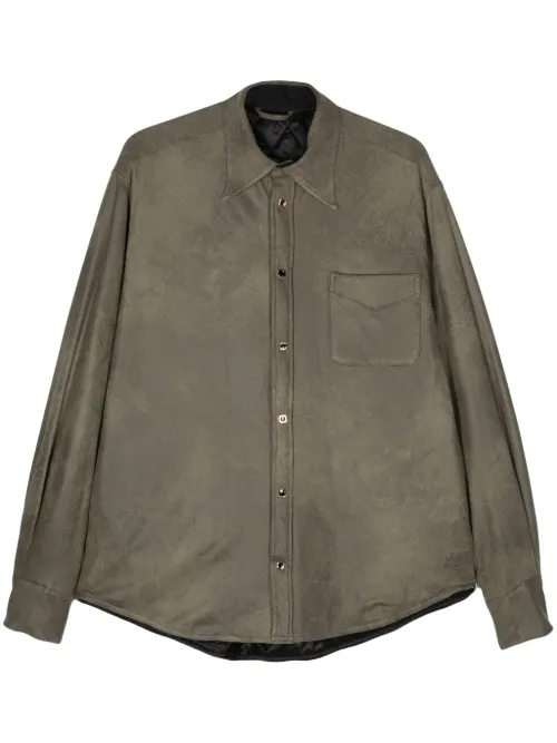 Chemise matelassée à effet usé - 4SDESIGNS - Modalova