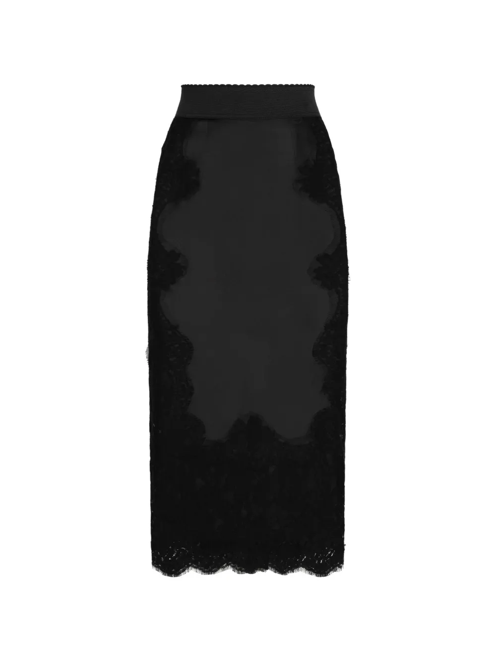 Dolce & Gabbana Satin Midi Skirt | Black | FARFETCH