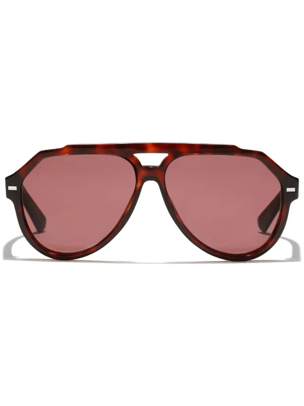 Dolce & Gabbana Red Geometric Sunglasses Dolce & Gabbana Geometric Sunglasses With Logo Plaque In Red  main image 2