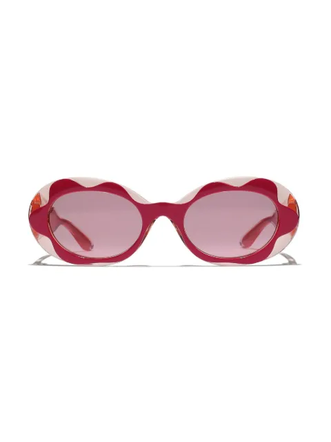 Dolce & Gabbana Kids oval-frame logo-plaque sunglasses