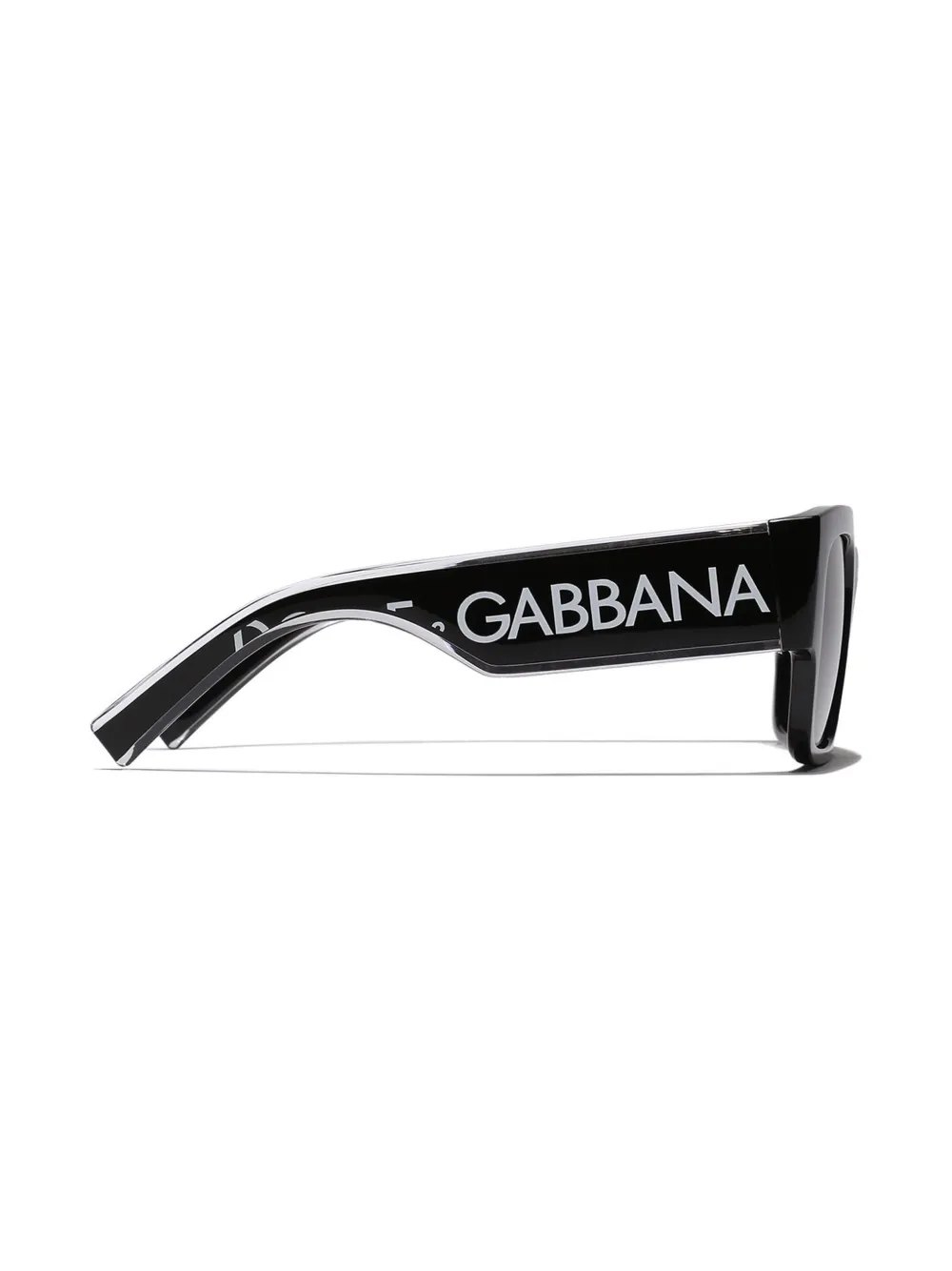 Dolce & Gabbana Logo-print Square-frame Sunglasses In Black