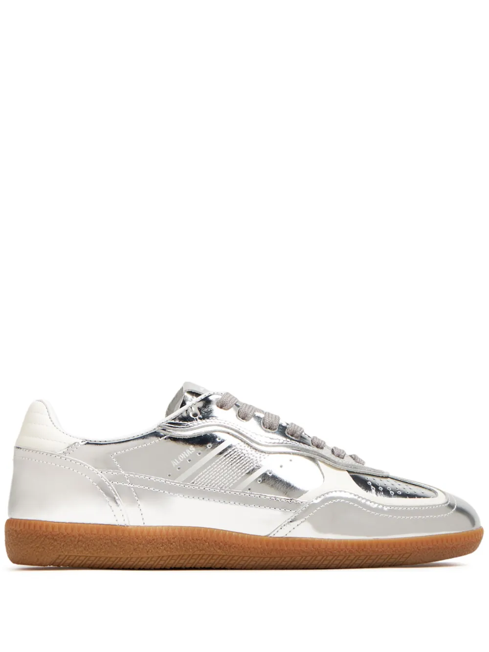 Tb.490 Rife Shimmer Silver Cream Leather Sneakers