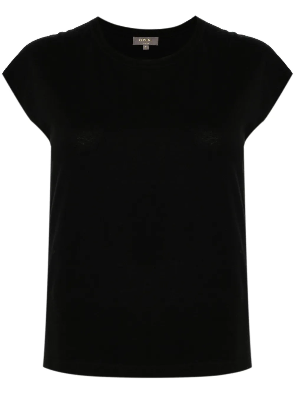 N.Peal round-neck short-sleeve T-shirt Zwart