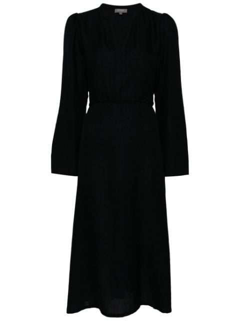 N.Peal split-collar belted dress