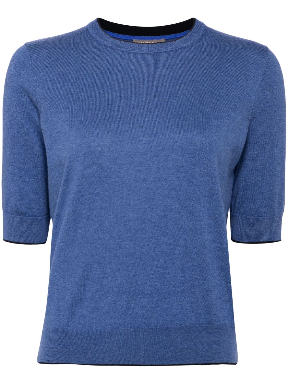 N.Peal Fijngebreid T-shirt Blauw