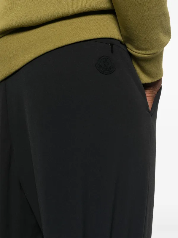 Moncler rubberised-logo elasticated-ankles Trousers - Farfetch 