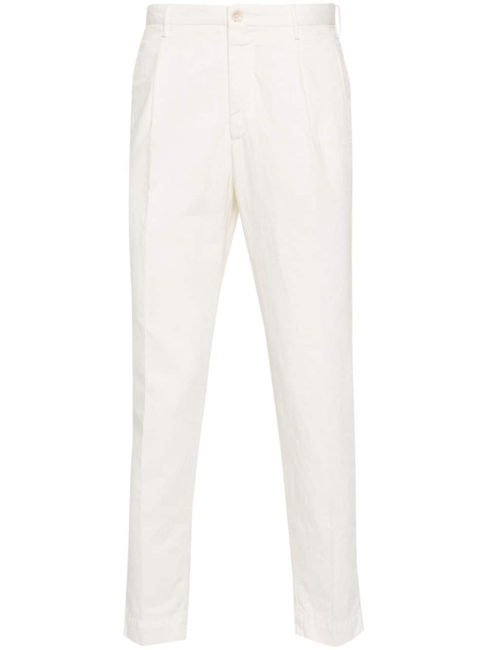Incotex Tailored Tapered Trousers In White