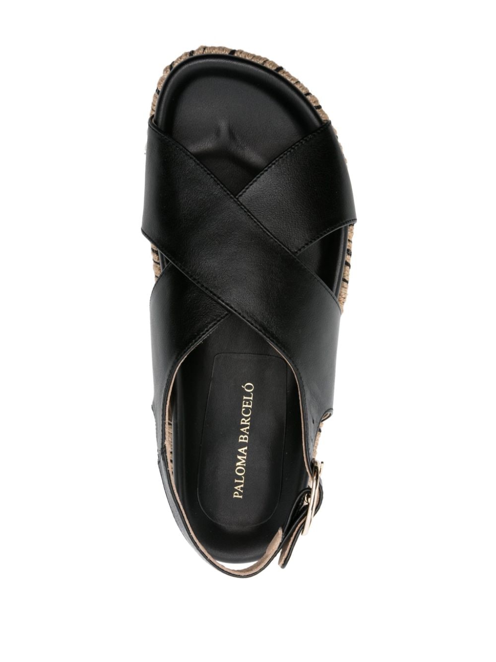 Shop Paloma Barceló Braided-platform Leather Sandals In Black