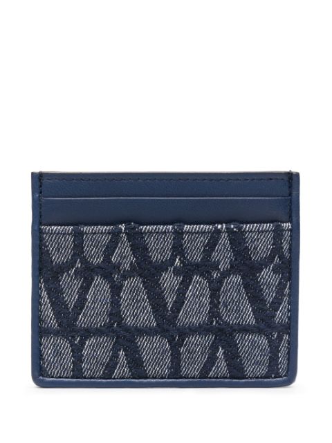 Valentino Garavani monogram-jacquard leather cardholder