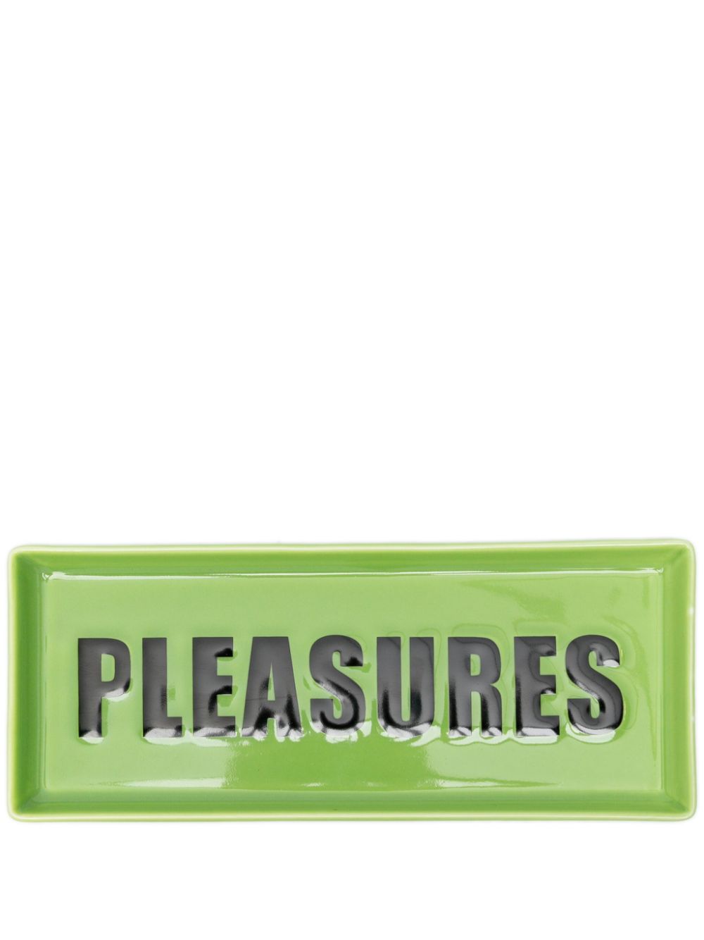 Pleasures Logo-print Ceramic Tray (9,5cm X 22,8cm) In Green