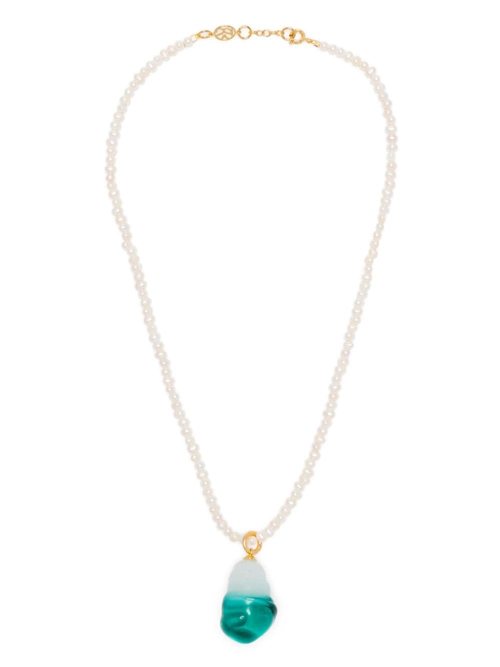Sandralexandra Freshwater Pearl Pendant Necklace In Blue