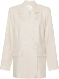 Gestuz double-breasted lyocell-blend blazer - Neutrals