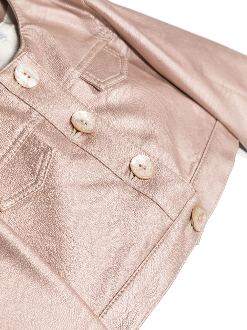 Shop Colorichiari Faux-leather Jacket In Pink