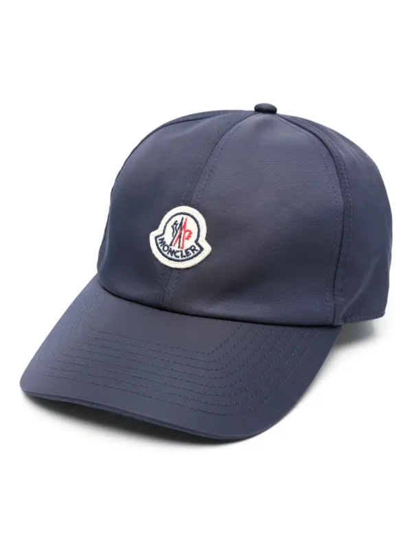 Moncler applique logo Baseball Cap Blue FARFETCH HK