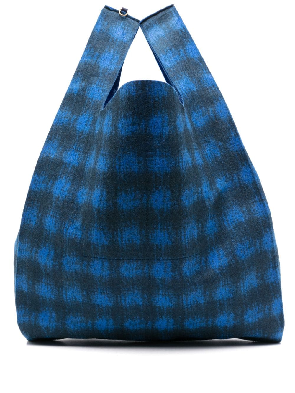 Pre-owned Maison Margiela 2010s Checked Tote Bag In Blue